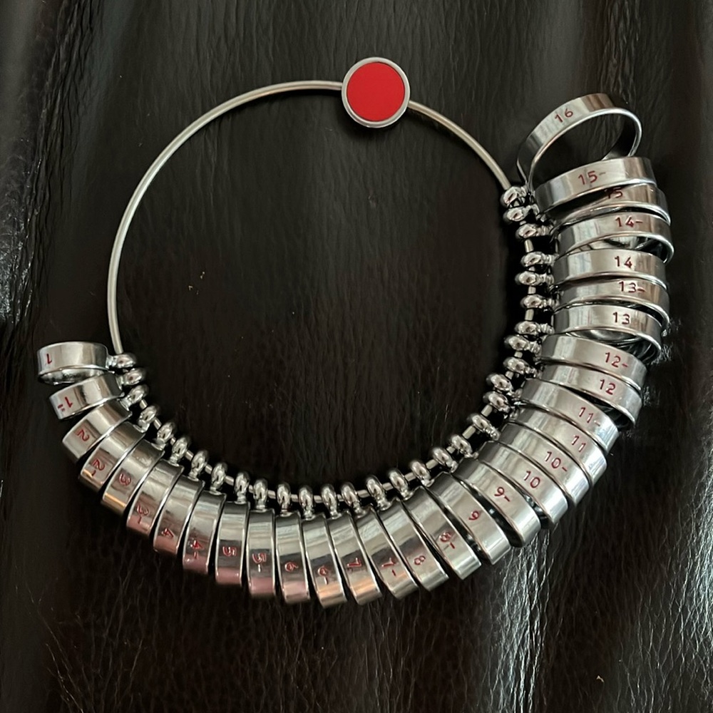 31-Piece Stainless Steel Ring Sizer Set - USA Sizes 1-16 including half sizes